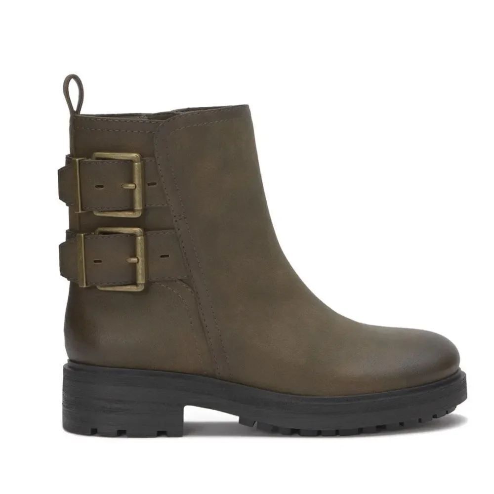 Lucky Brown Brown Double Buckle Ankle BOOTS(Size 7M)